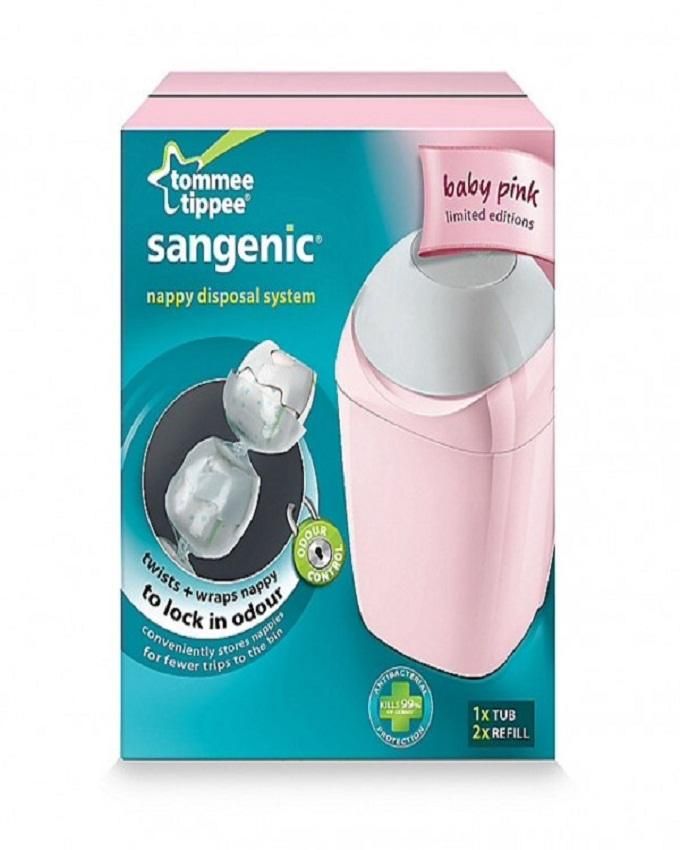 Sangenic Nappy Disposal For Babies - Pink - 2x Refill