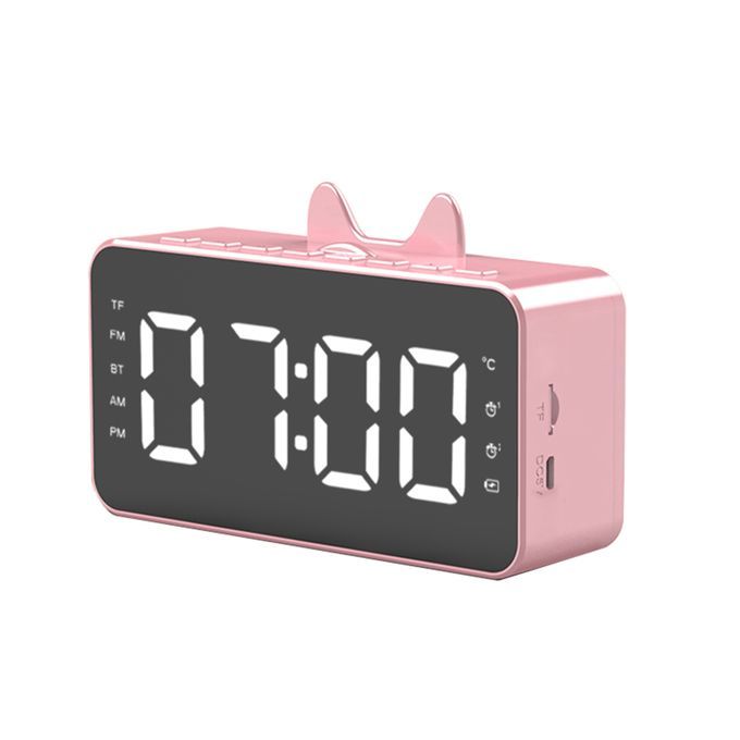 Q9 BT Clock Digital Speaker Mirror Alarm Clock LED Screen