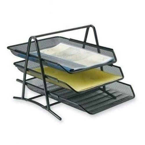 3-Tier Document Tray For Home And Office (Black ).
