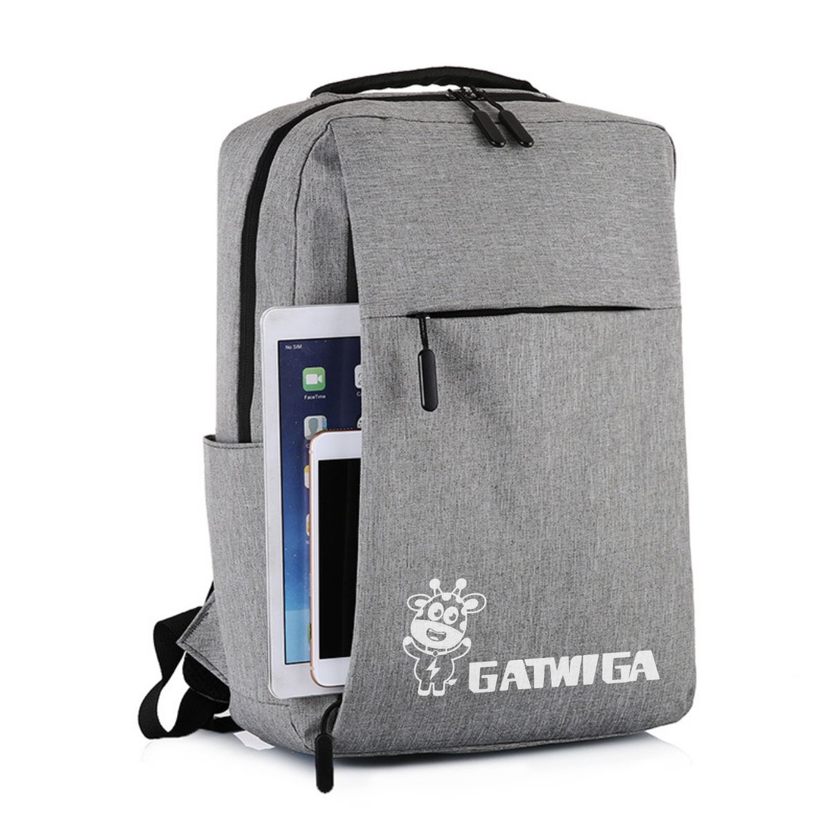 Gray Casual Bag Business Laptop Backpack