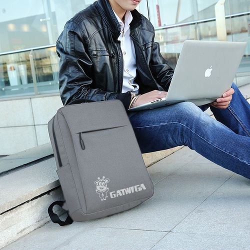 Gray Casual Bag Business Laptop Backpack