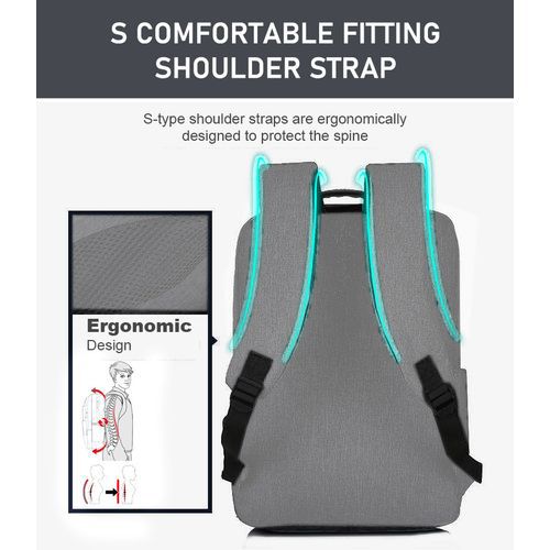 Gray Casual Bag Business Laptop Backpack