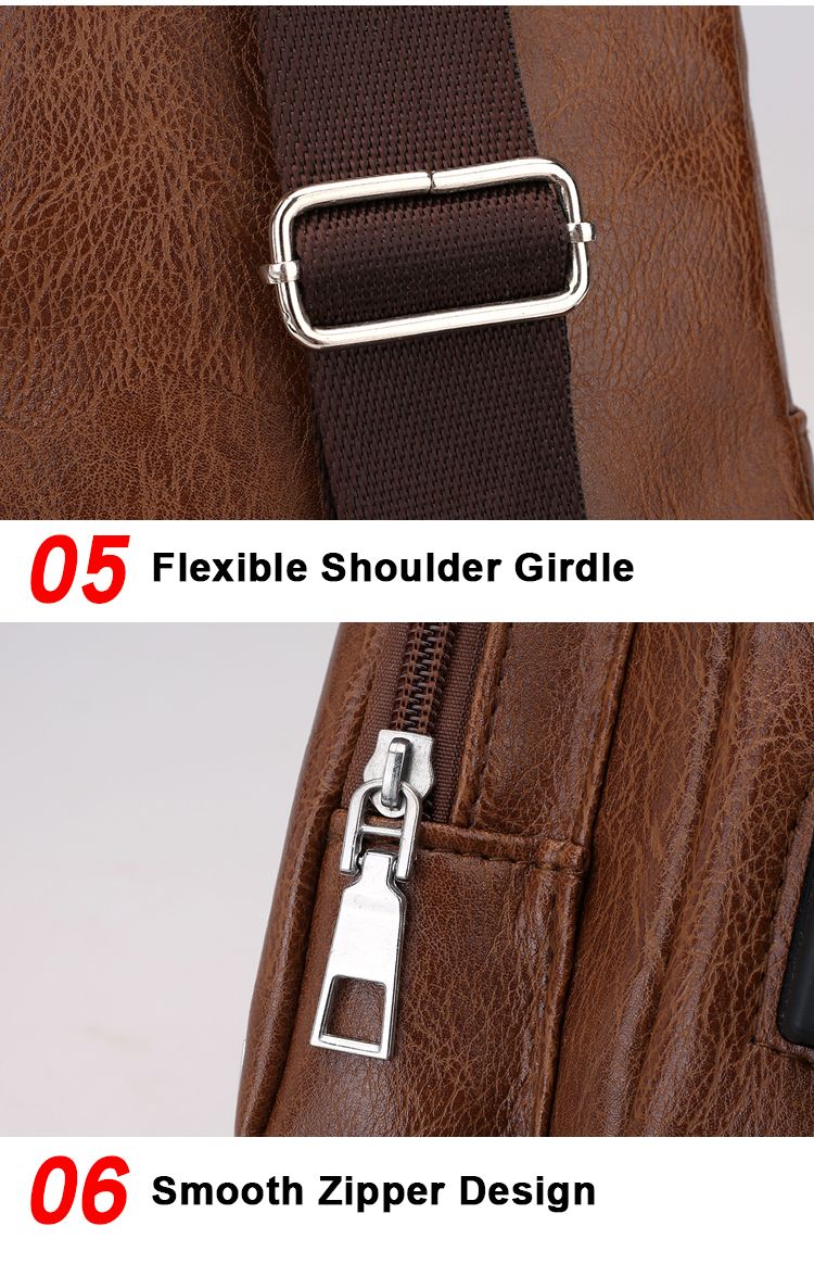 PU Fabric Casual Shoulder Bag Chest Bag Crossbody Bag