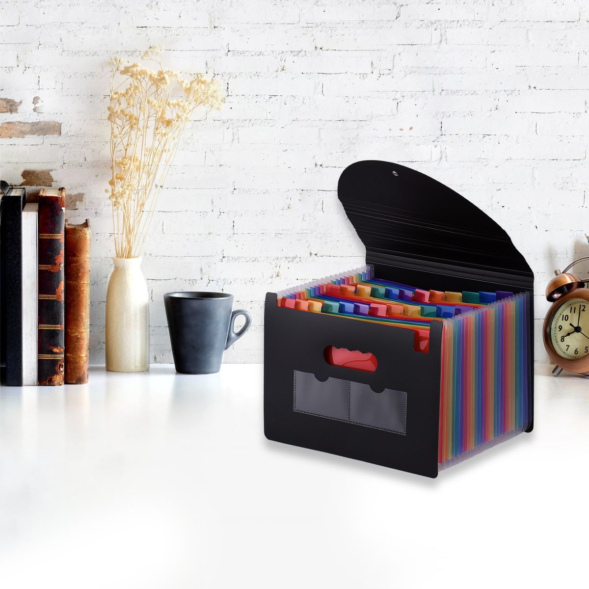 24 Pockets Expanding File Folder With Cover Accordian File