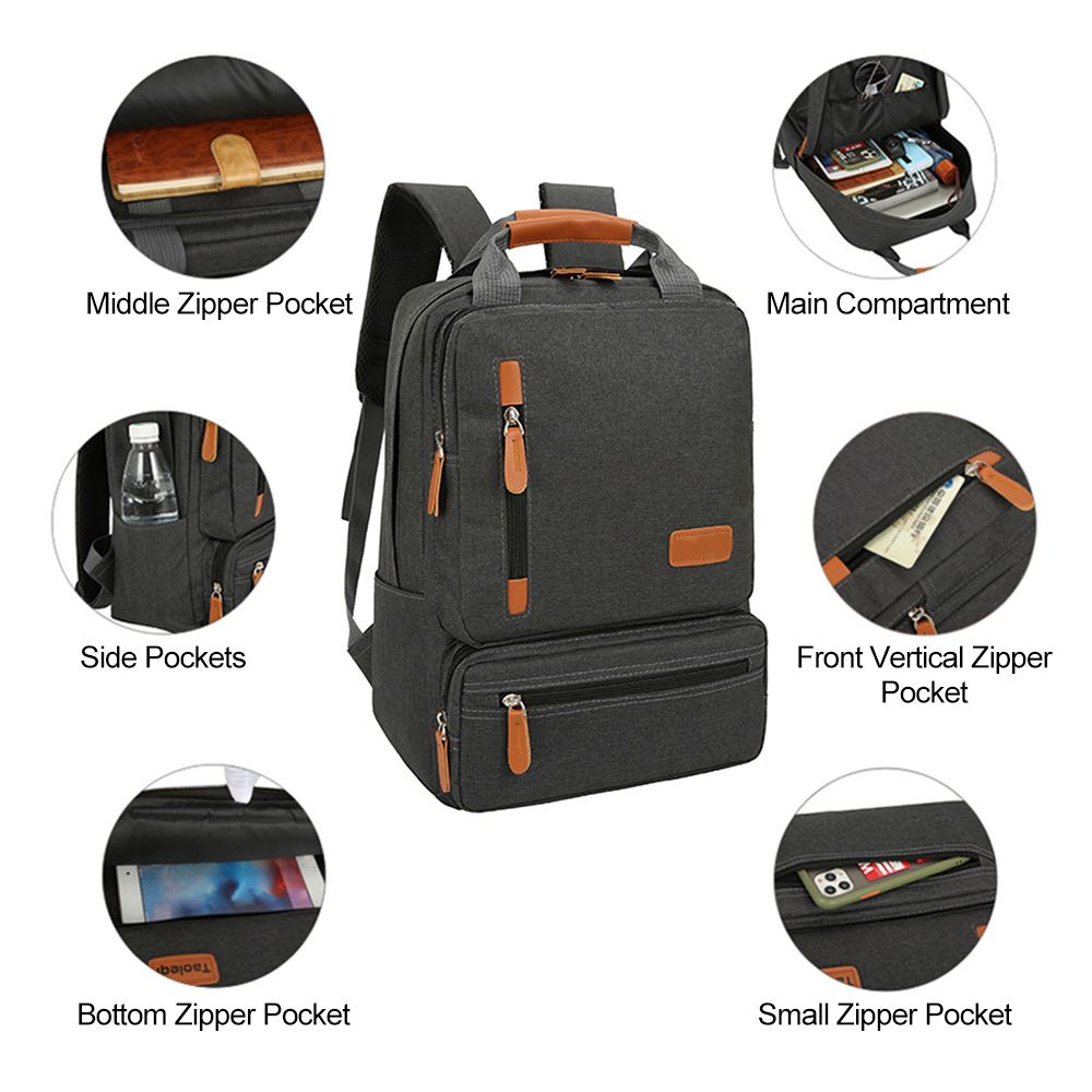 3pcs Backpack Set Laptop Backpack Shoulder Bag Small Pocket