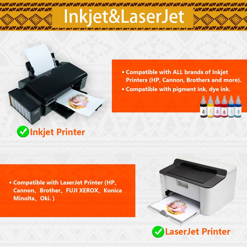 Tru-Heat Paper T-shirt Printing For Inkjet & laserjet Printers 3.0 A4 - 10 Pieces.