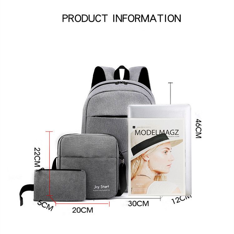 3 In 1 Backpack Laptop Bag Satchel School Bag