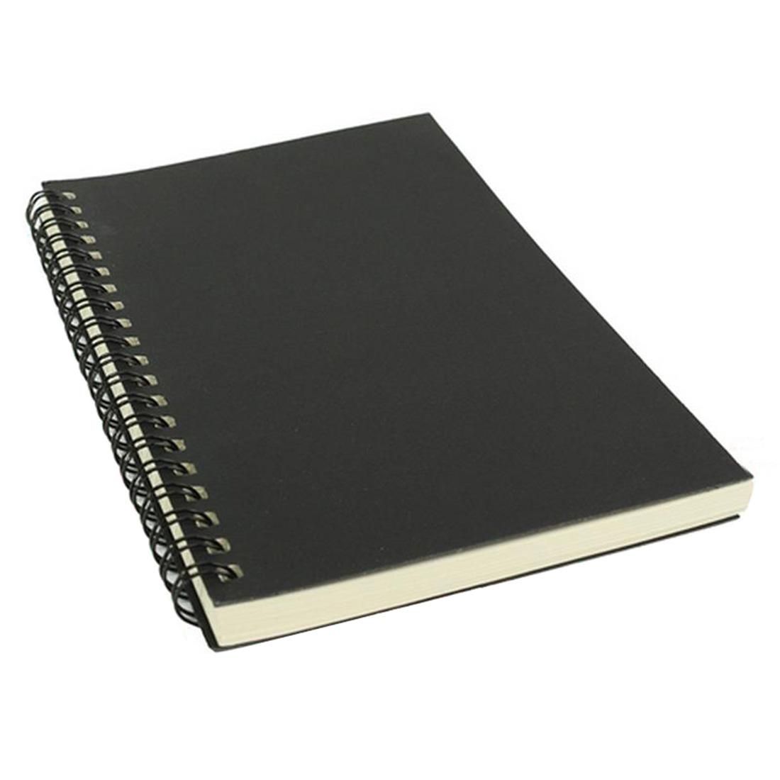 Retro Kraft Coil Sketch Sketchbooks Blank Notebook Notebook School StationeryBlack and White