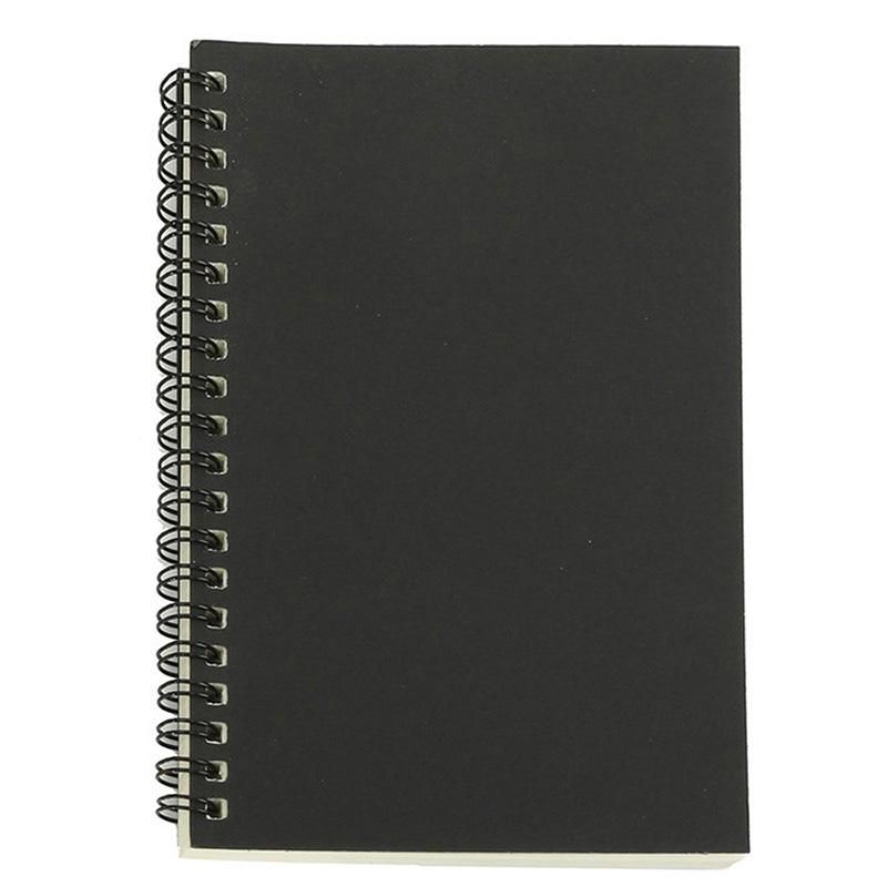 Retro Kraft Coil Sketch Sketchbooks Blank Notebook Notebook School StationeryBlack and White