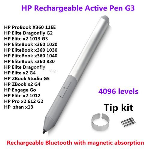 (No Spare Nib)4096 Original Stylus Pen HP Rechargeable Active Pen G3 (6SG43UT) For HP EliteBook X360 830 G8 Laptop MAA