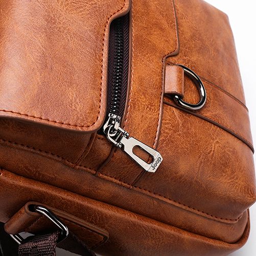 Men's Shoulder Crossbody Bag Casual Vintage Handbag - Brown