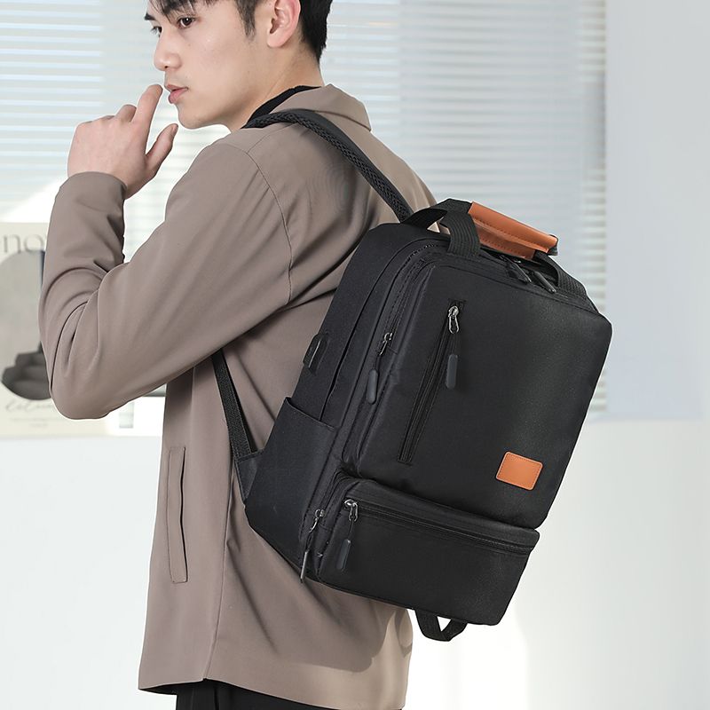 3 Pcs Men's Backpack Laptop Bag Business Student School Bag Crossbody Bag Wallet