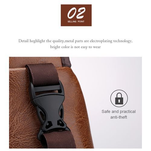 Leather Casual Shoulder Bag Chest Bag Crossbody Bag
