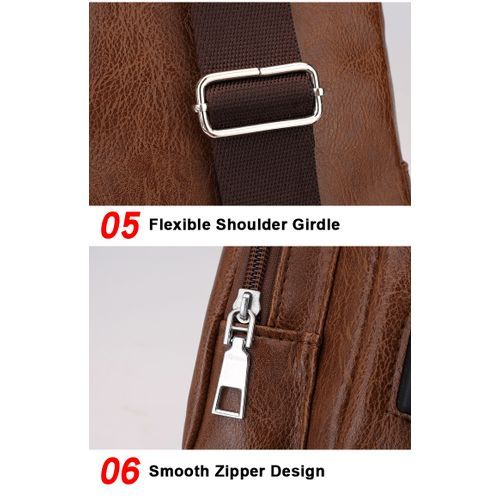 Leather Casual Shoulder Bag Chest Bag Crossbody Bag