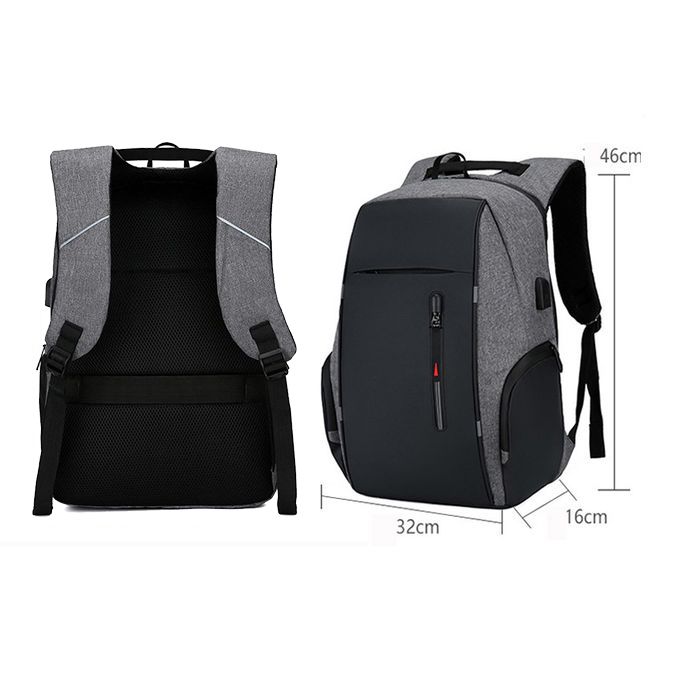 Laptop Case Multifunctional USB Backpack - Black