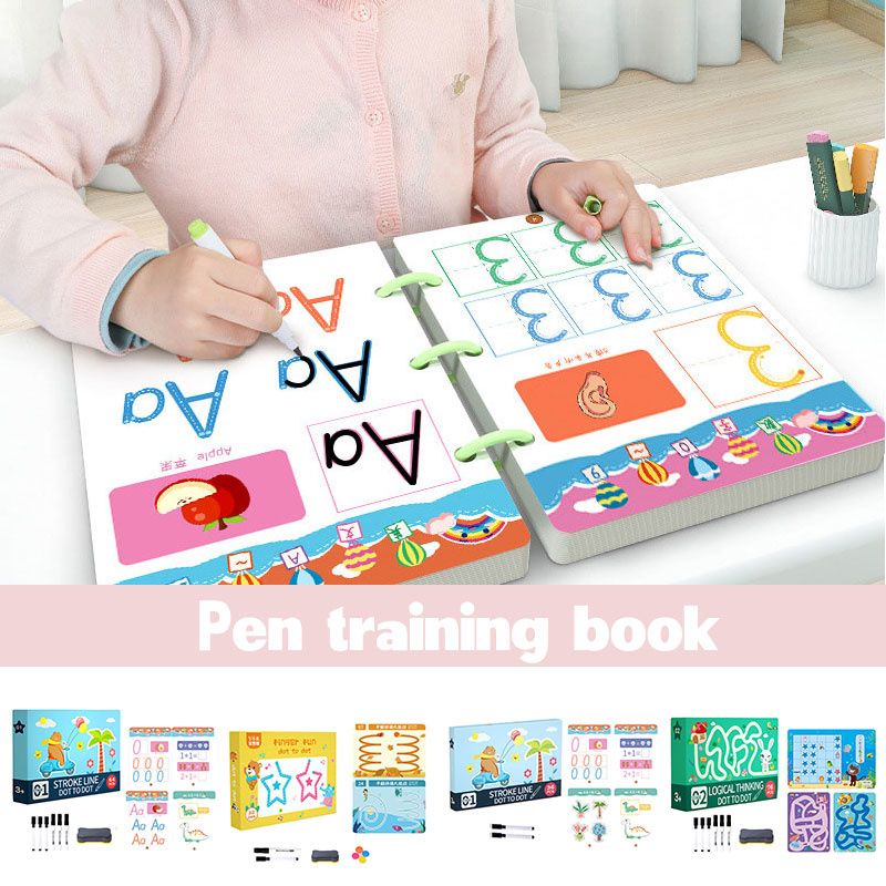 Magical Tracing Workbook For Kids Preschool Educational Toys With Erasable Pen Logical Thinking Education Training Book Toys 36 Pages