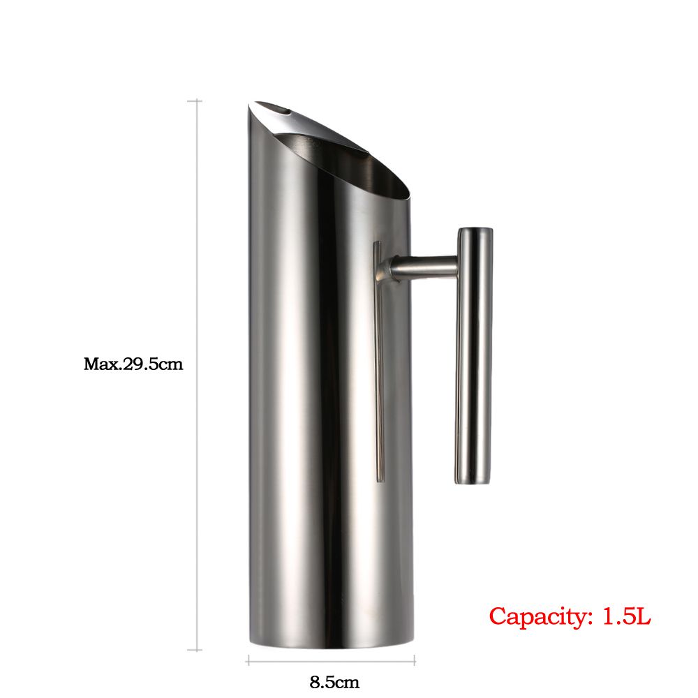 1.5L Large Capacity Stainless Steel Water Pitcher Cold Drink