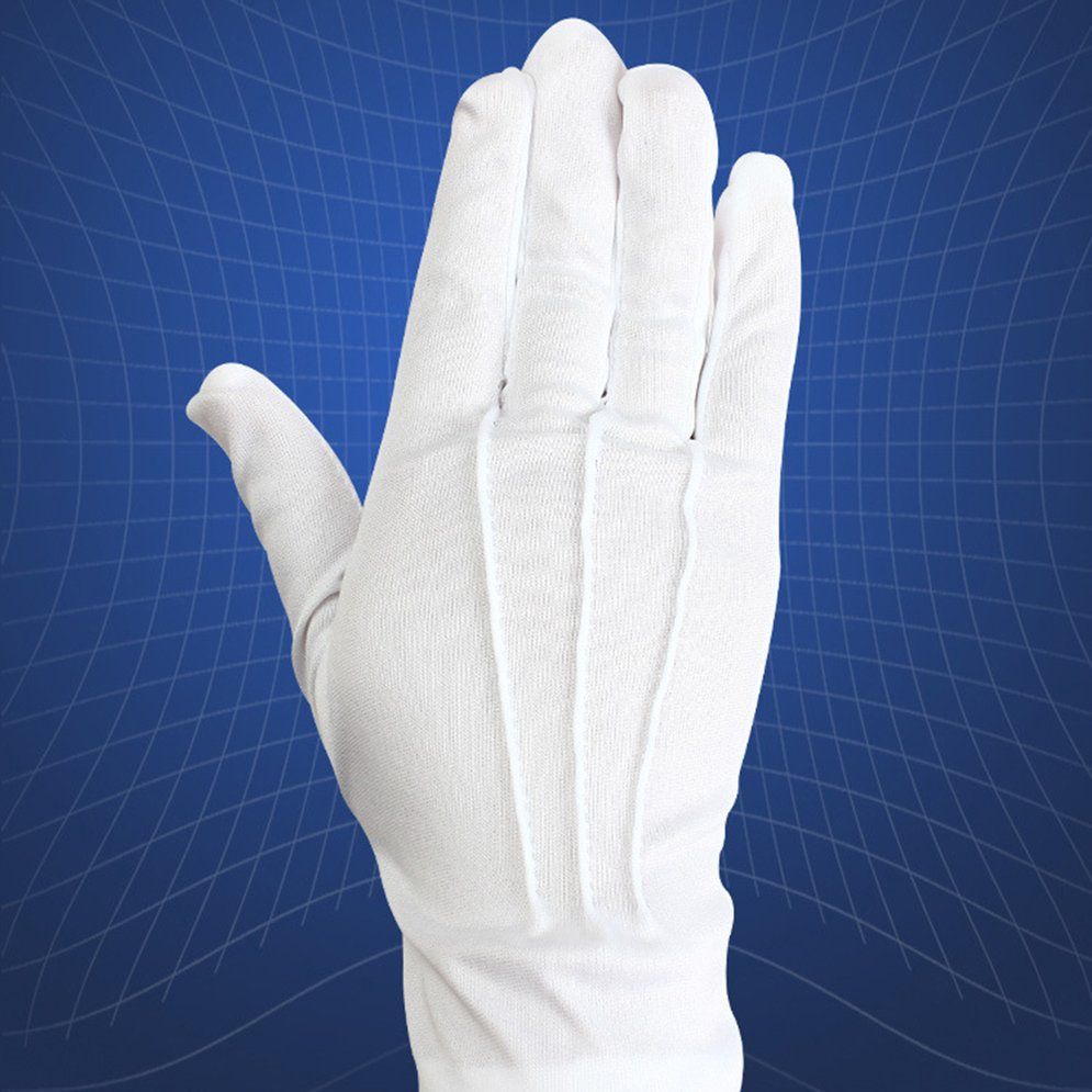 White Cotton Gloves Wash Your Hands And Protect Against Bacteria And Viruses Male Cotton Sleeveless Round Neck Spring Summer Autumn Winter White White