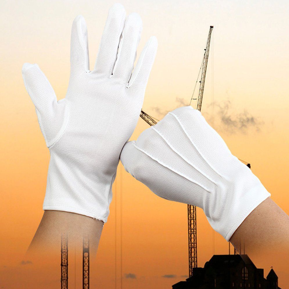 White Cotton Gloves Wash Your Hands And Protect Against Bacteria And Viruses Male Cotton Sleeveless Round Neck Spring Summer Autumn Winter White White