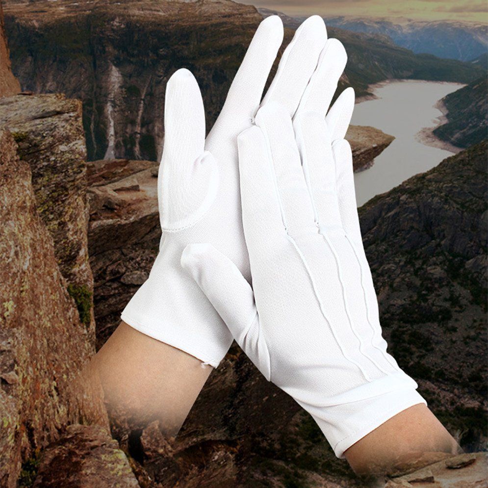 White Cotton Gloves Wash Your Hands And Protect Against Bacteria And Viruses Male Cotton Sleeveless Round Neck Spring Summer Autumn Winter White White