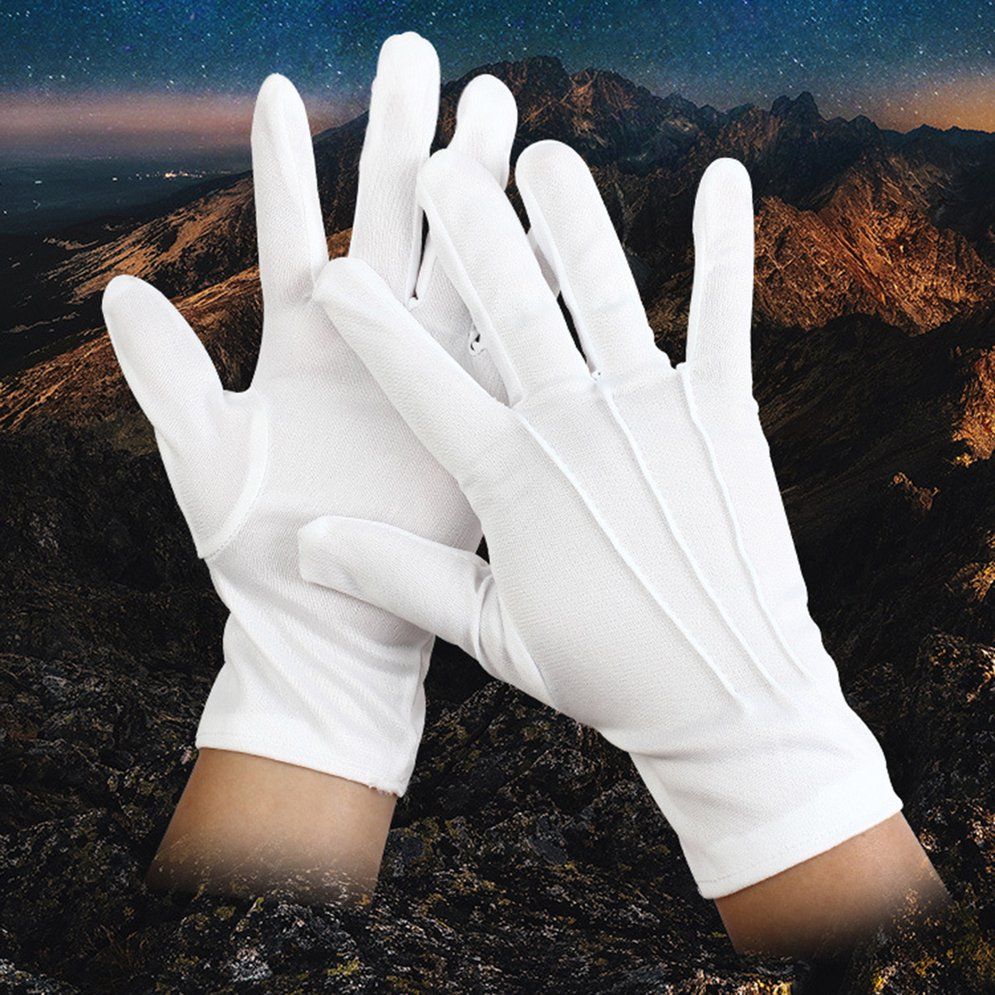 White Cotton Gloves Wash Your Hands And Protect Against Bacteria And Viruses Male Cotton Sleeveless Round Neck Spring Summer Autumn Winter White White