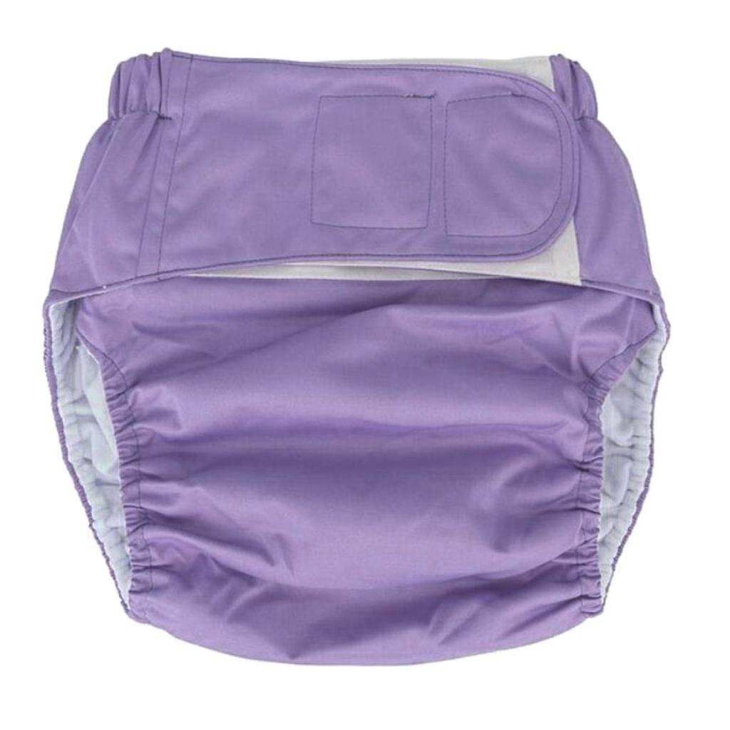 Adult Diapers Covers Reusable Incontinence Pants Cloth Diaper L Purple