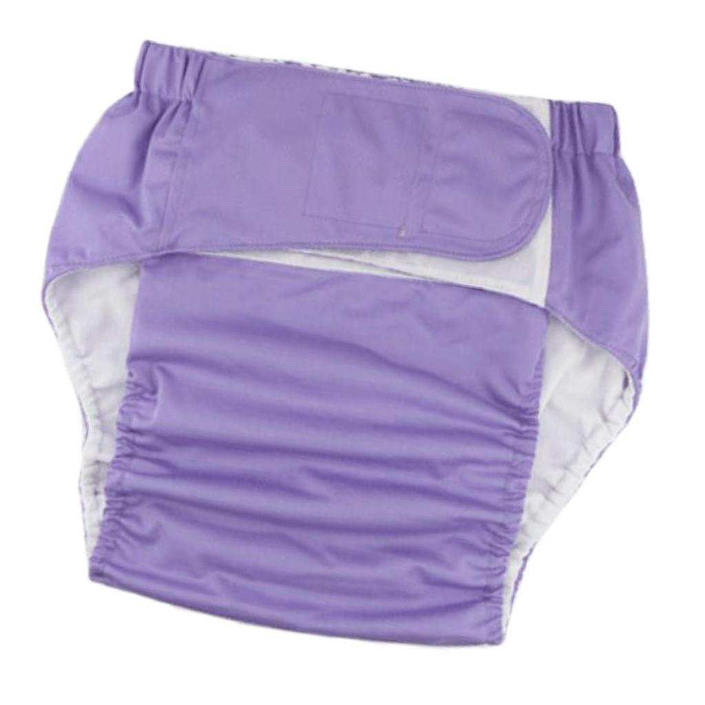 Adult Diapers Covers Reusable Incontinence Pants Cloth Diaper L Purple