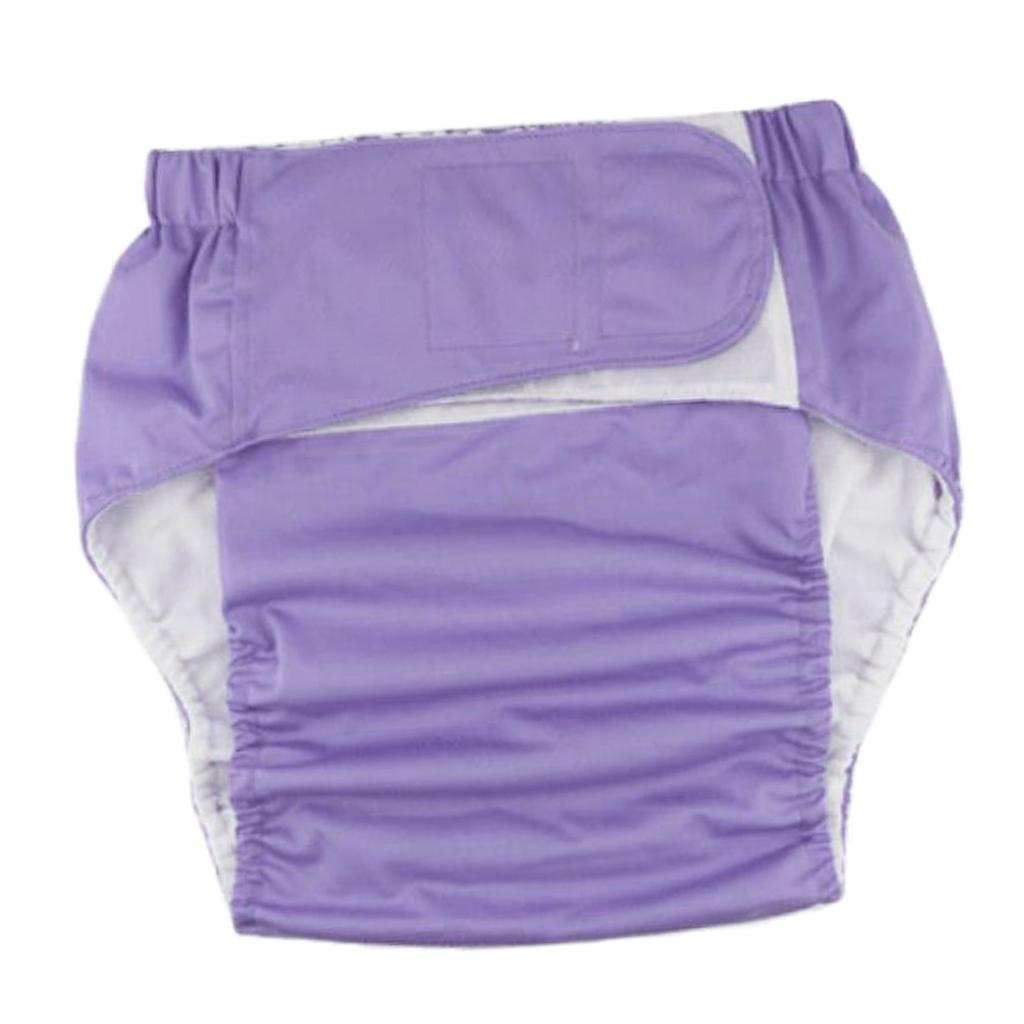 Adult Diapers Covers Reusable Incontinence Pants Cloth Diaper L Purple