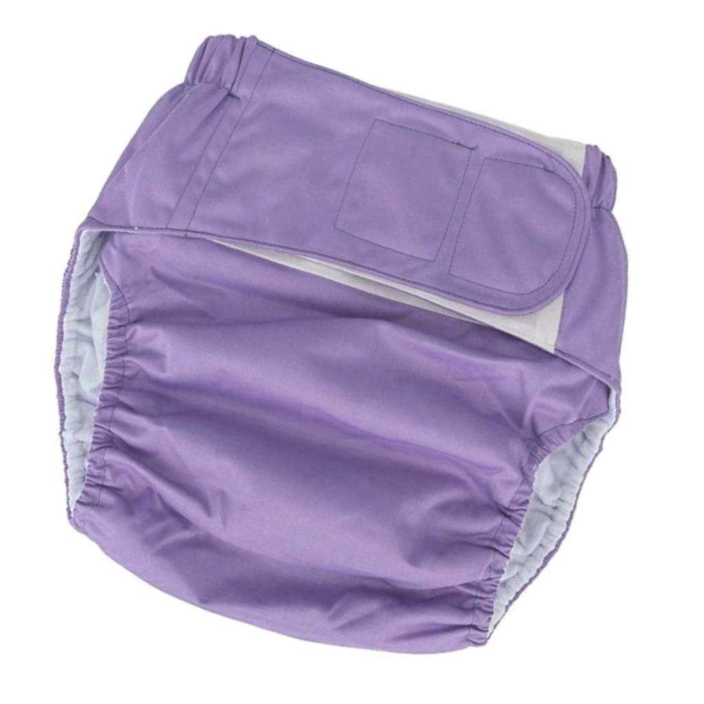 Adult Diapers Covers Reusable Incontinence Pants Cloth Diaper L Purple