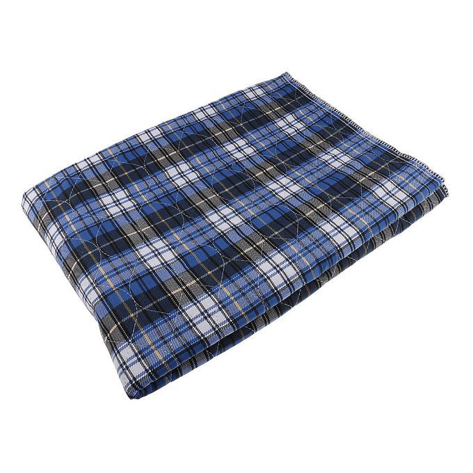 Reusable Underpad Absorbent Bedwetting Bedpad Bed 90x120cm Blue Grid