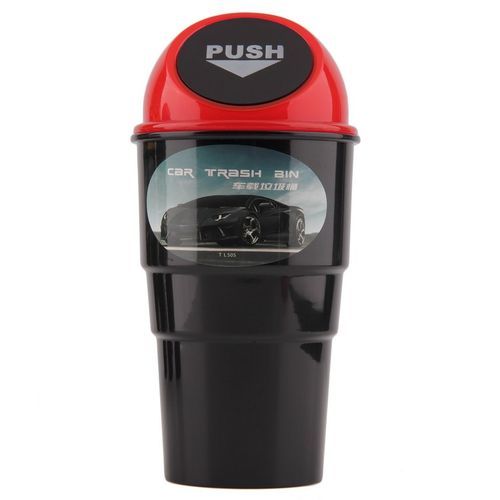 Trash Rubbish Bin Garbage Dust  Ase Holder Mini Offi E Home Auto Vehi Le  Ar-red