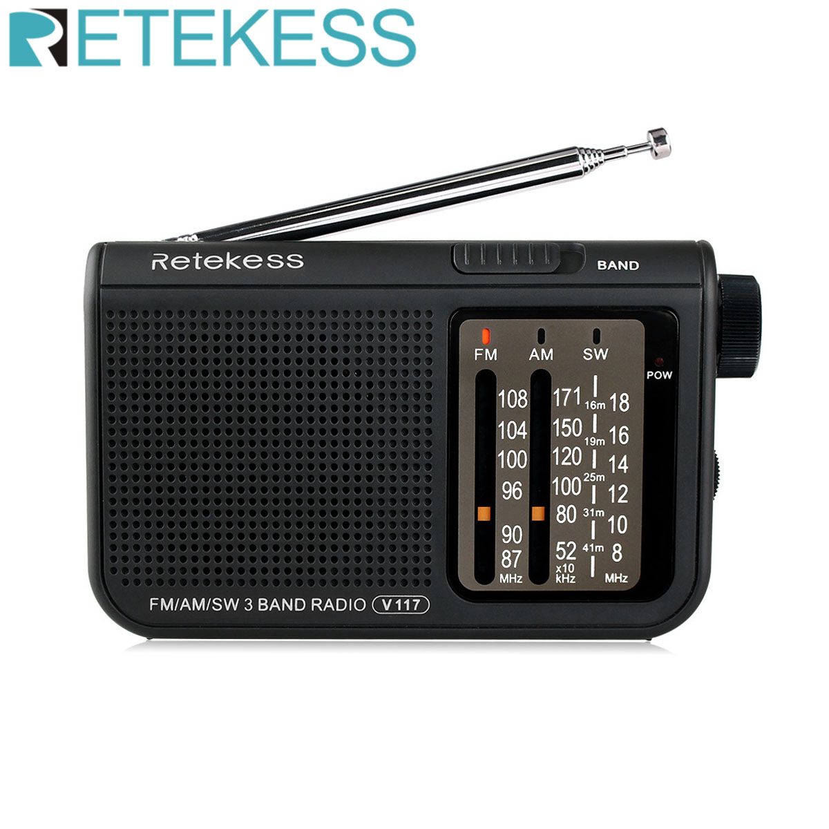 Retekess V117 Analog Am Fm Radio Transistor Shortwave
