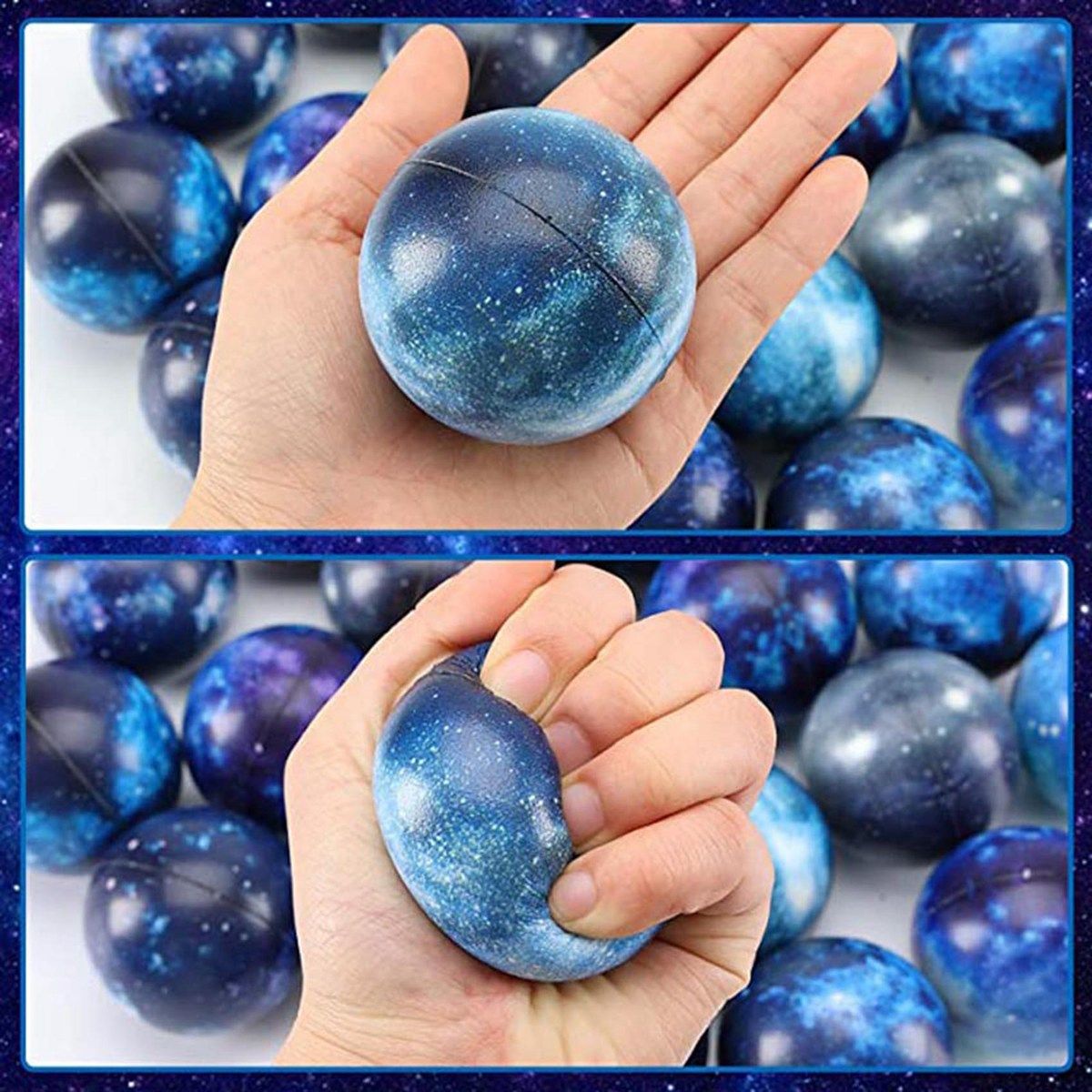 12 Pcs Galaxy Stress Balls,2.5 Inch Space Theme Stress