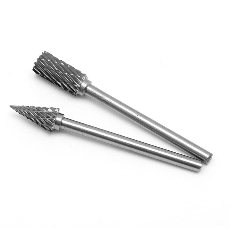 10Pc 1/8" 6mm Tungsten Carbide Cutter Rotary Burr Set CNC Engraving Bit Tool