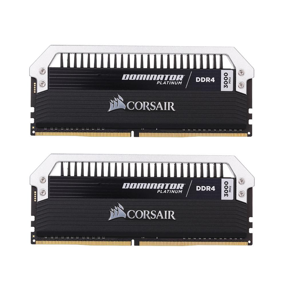 Corsair Dominator Platinum Series 16GB (2 x 8GB) DDR4 DRAM 3000MHz C15 288-Pin Memory Kit CMD16GX4M2B3000C15
