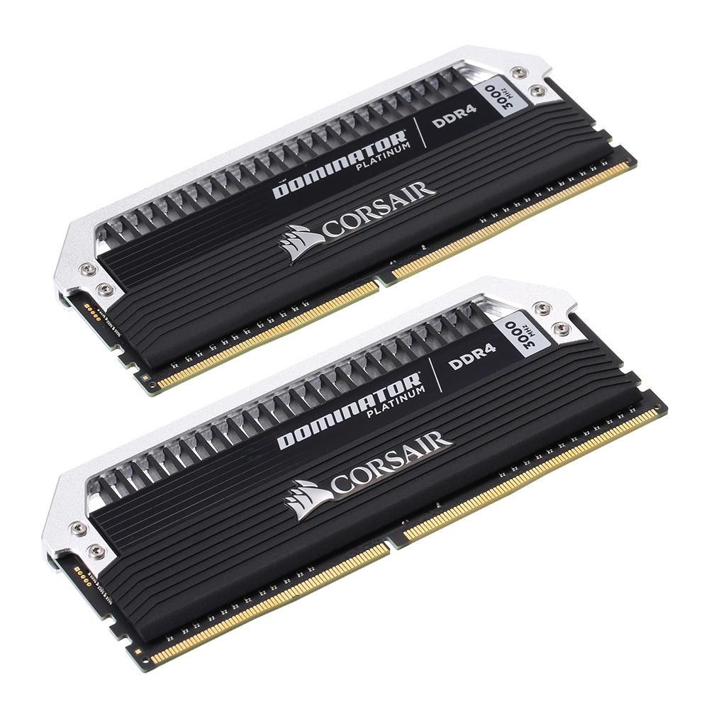 Corsair Dominator Platinum Series 16GB (2 x 8GB) DDR4 DRAM 3000MHz C15 288-Pin Memory Kit CMD16GX4M2B3000C15