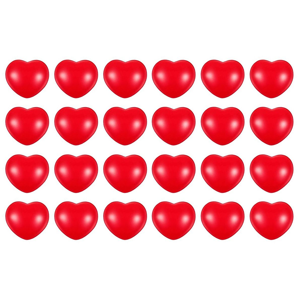 24 Pcs 2.75Inch Red Heart Stress Balls Valentine'S Day