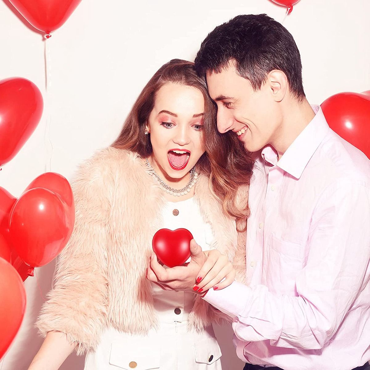24 Pcs 2.75Inch Red Heart Stress Balls Valentine'S Day