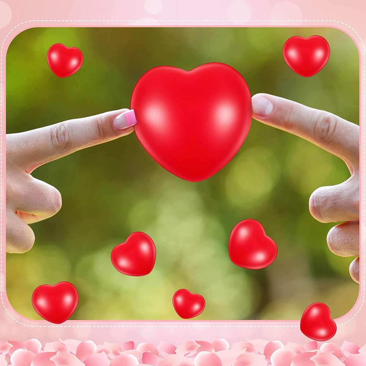 24 Pcs 2.75Inch Red Heart Stress Balls Valentine'S Day