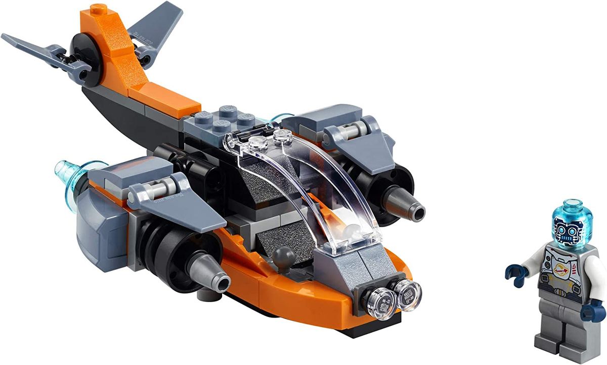 Creator 3in1 Cyber Drone 31111 Building Kit Featuring A Cyber Drone (113 Pieces)