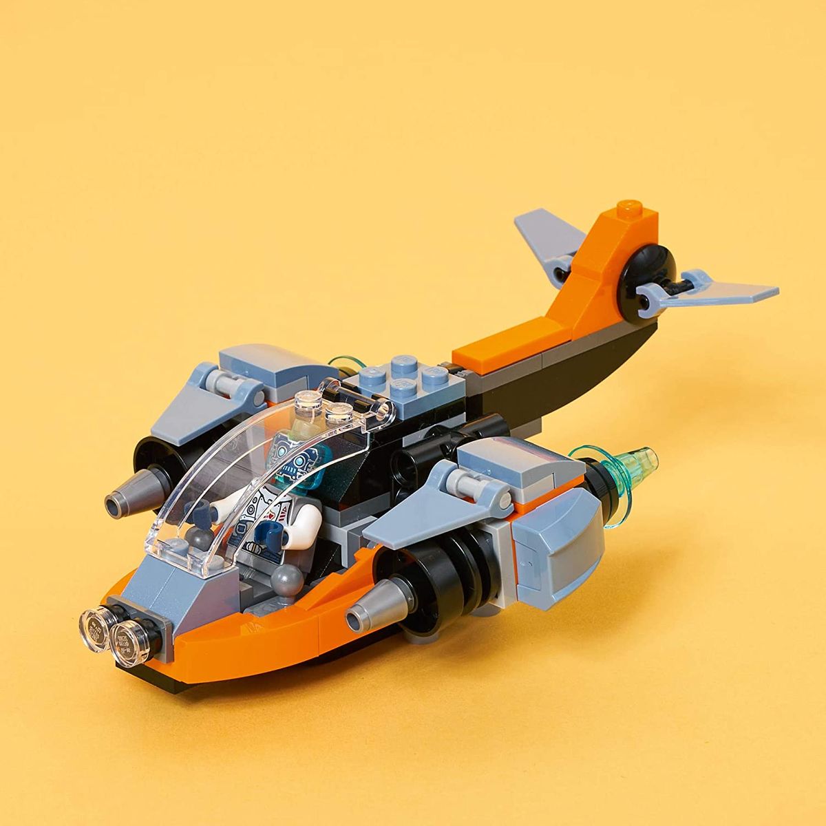 Creator 3in1 Cyber Drone 31111 Building Kit Featuring A Cyber Drone (113 Pieces)