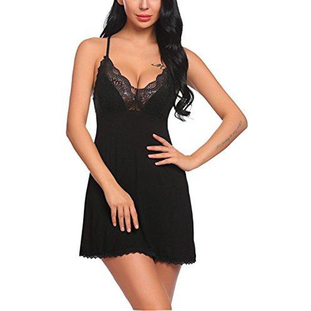 Women's Pajamas  Gown Night Dresses Sexy Sleep Wear Dress Women Lace Sleepwear