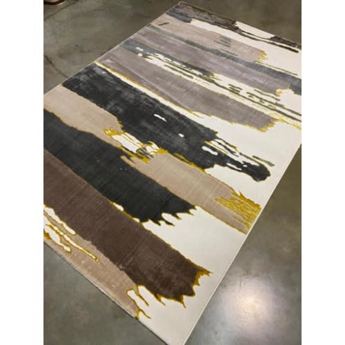 Turkish Rug - Retro Pattern Center - 4 By 6ft - Multicolor