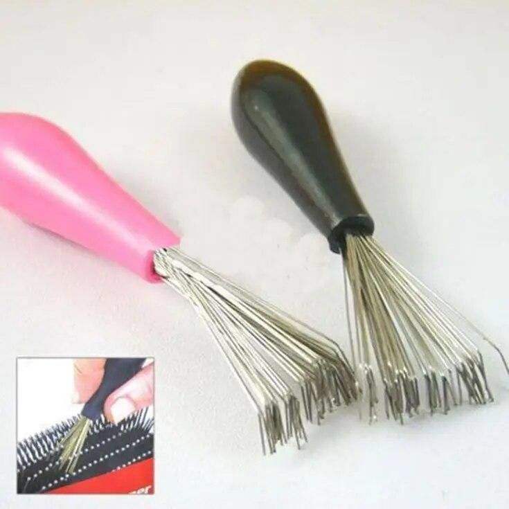 New Hair Brush Comb Cleaner Embedded Tool Plastic Cleaning Removable Handle Hair Care & Styling Tools