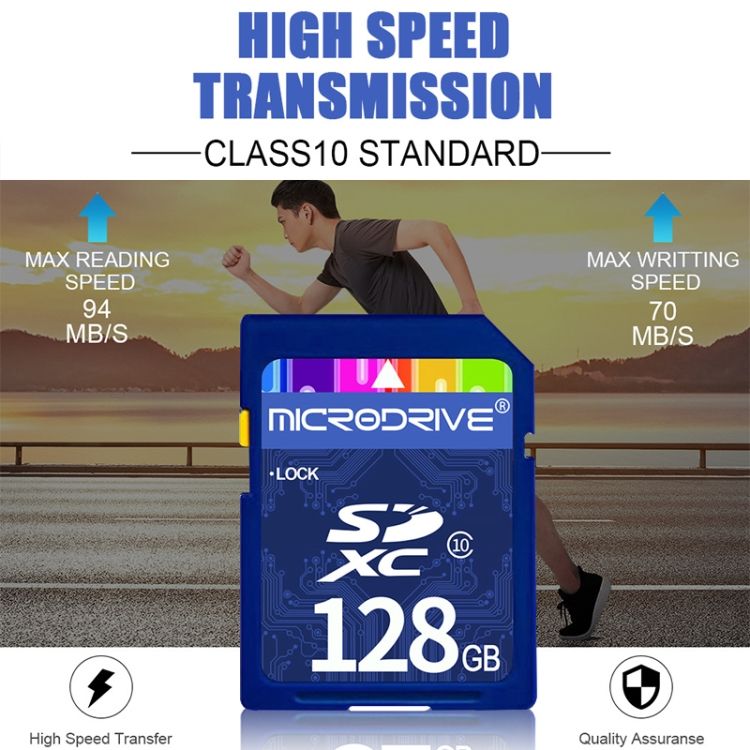 Microdrive 128GB Class 10 SD Memory Card