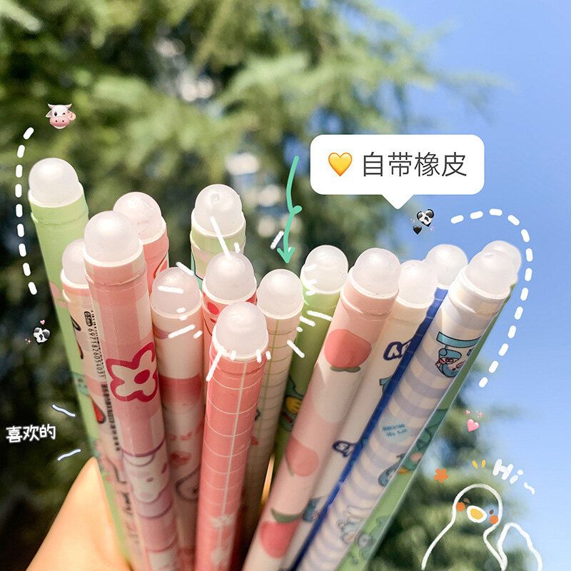 10pcs 0.5mm Blue Ink Erasable Pen