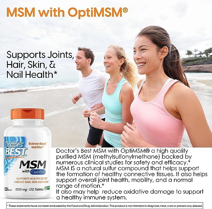 MSM With OptiMSM 1500 Mg - 120 Tablets
