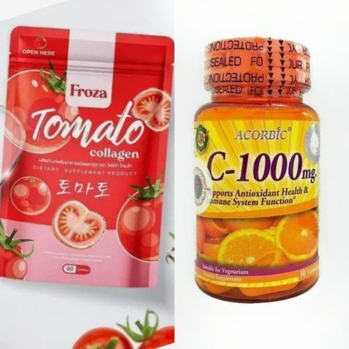 2in1 Froza Tomato Collagen + Vitamin C 1000mg  Clears Acne