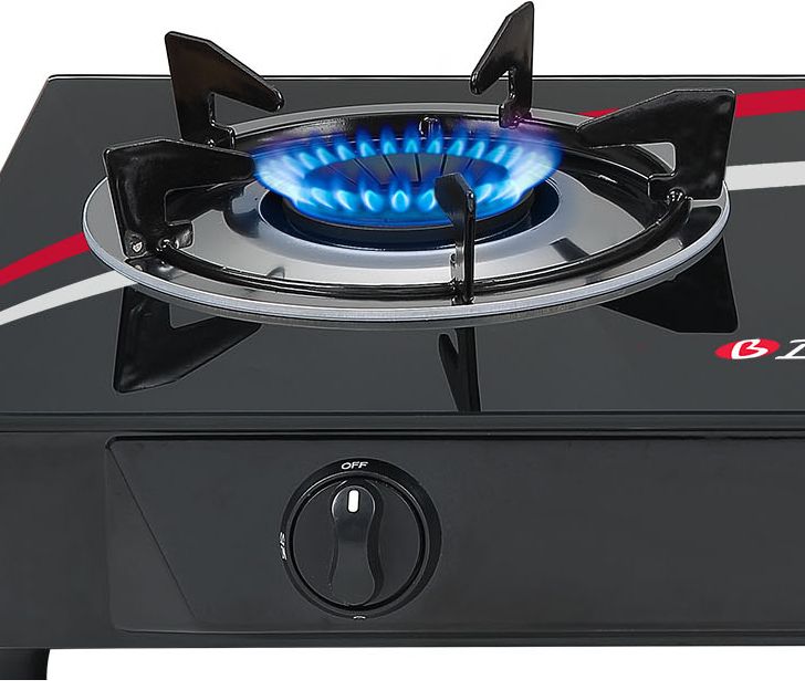 Table Top Glass Finish Gas Cooker (GGC-002) - Black