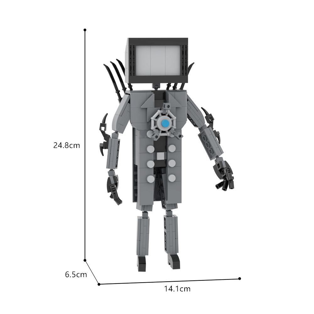 Skibidi Toilet TV Man  And Large TV Man Monsters Model DIY Building Blocks Toys